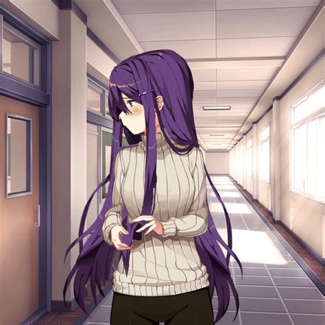 anime yuri gif|Yuri (Doki Doki Literature Club!) Gifs